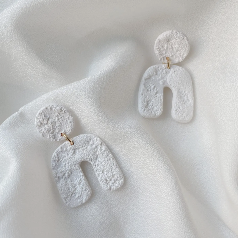 Bold Blossom Shop Polymer Clay Earrings: Stucco Arches