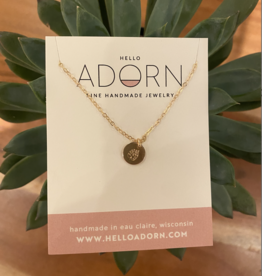 Hello Adorn Jewelry Montsera Necklace (Tiny) - Gold