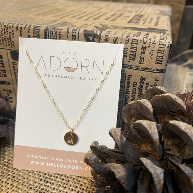 Hello Adorn Jewelry Campfire Necklace (Tiny) - Gold