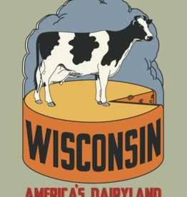 Fridgedoor Wisconsin Americas Dairyland Cow, Cheese Magnet