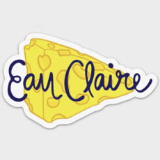 Sunny Day Designs Eau Claire Cheese Vinyl Magnet