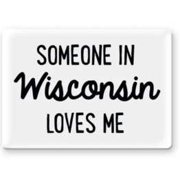 Rock Scissor Paper Someone In Wisconsin Loves Me - Magnet