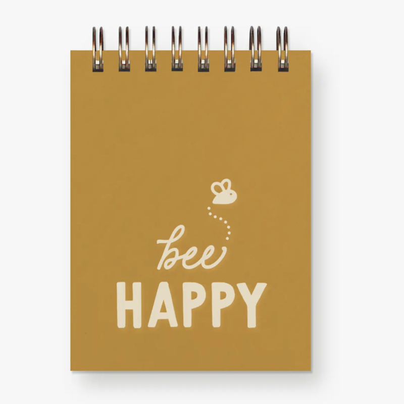Bee Happy Mini Jotter Notebook  Saffron