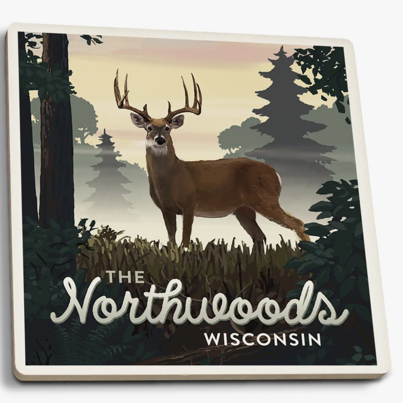 Volume One Ceramic Coaster - Northwoods WI