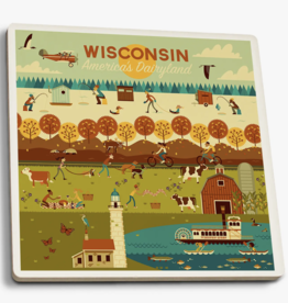 Volume One Ceramic Coaster - Geometric WI