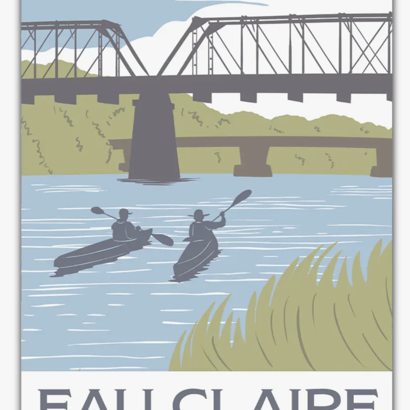 Eau Claire City of Bridges Postcard