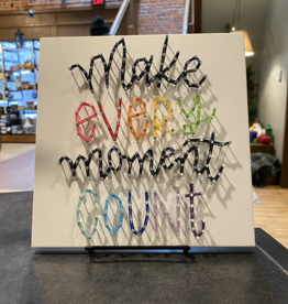 Strung on Nails String Art - Every Moment Count 8x8