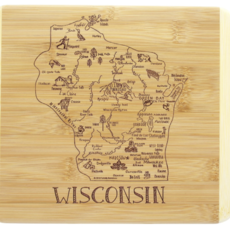 Totally Bamboo A Slice of Wisconsin 11" Cutting & Serving Board
