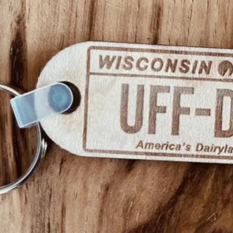 The Farmer's Wife Wisconsin Slang Keychain- Uff-Da