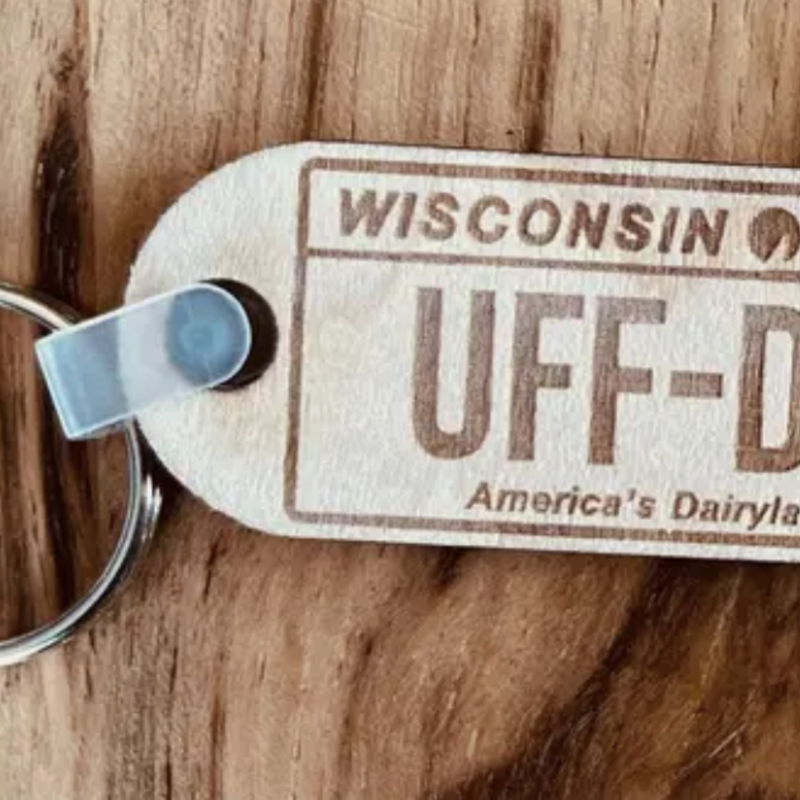 Wisconsin Slang Keychain- Uff-Da