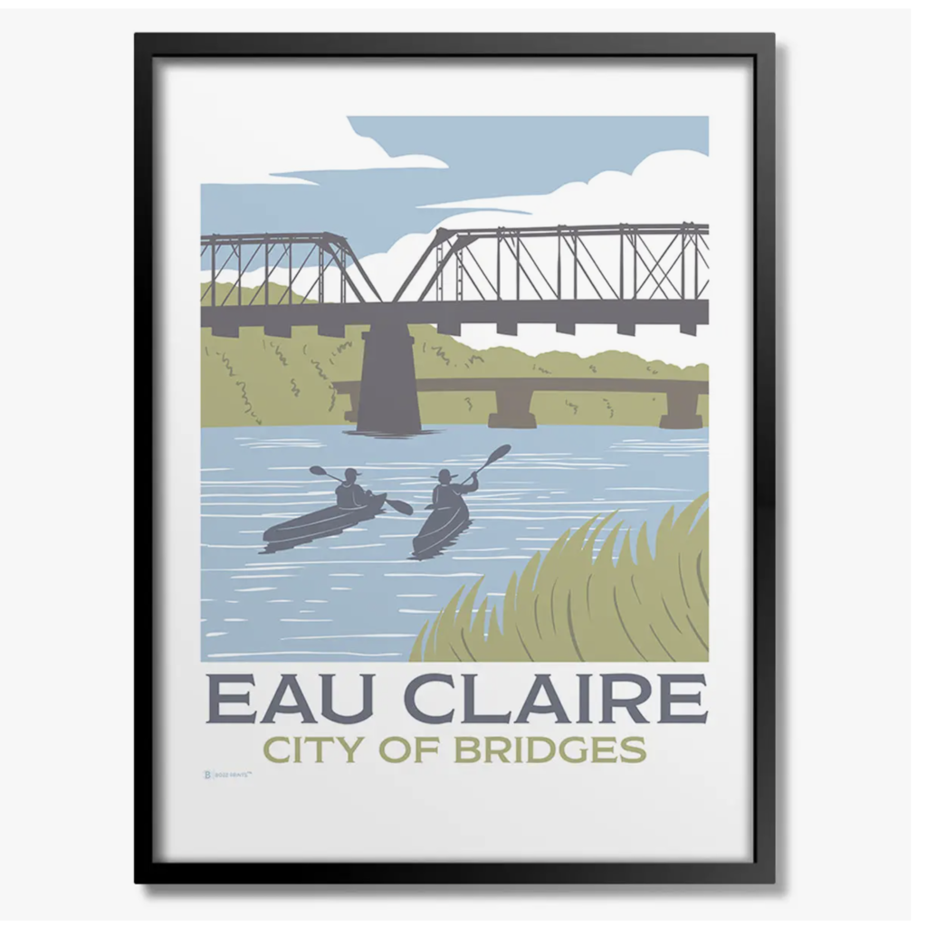 Eau Claire City of Bridges Print 8 x 10 inches