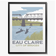 Eau Claire City of Bridges Print 8 x 10 inches