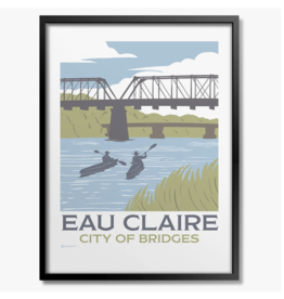 Eau Claire City of Bridges Print 8 x 10 inches