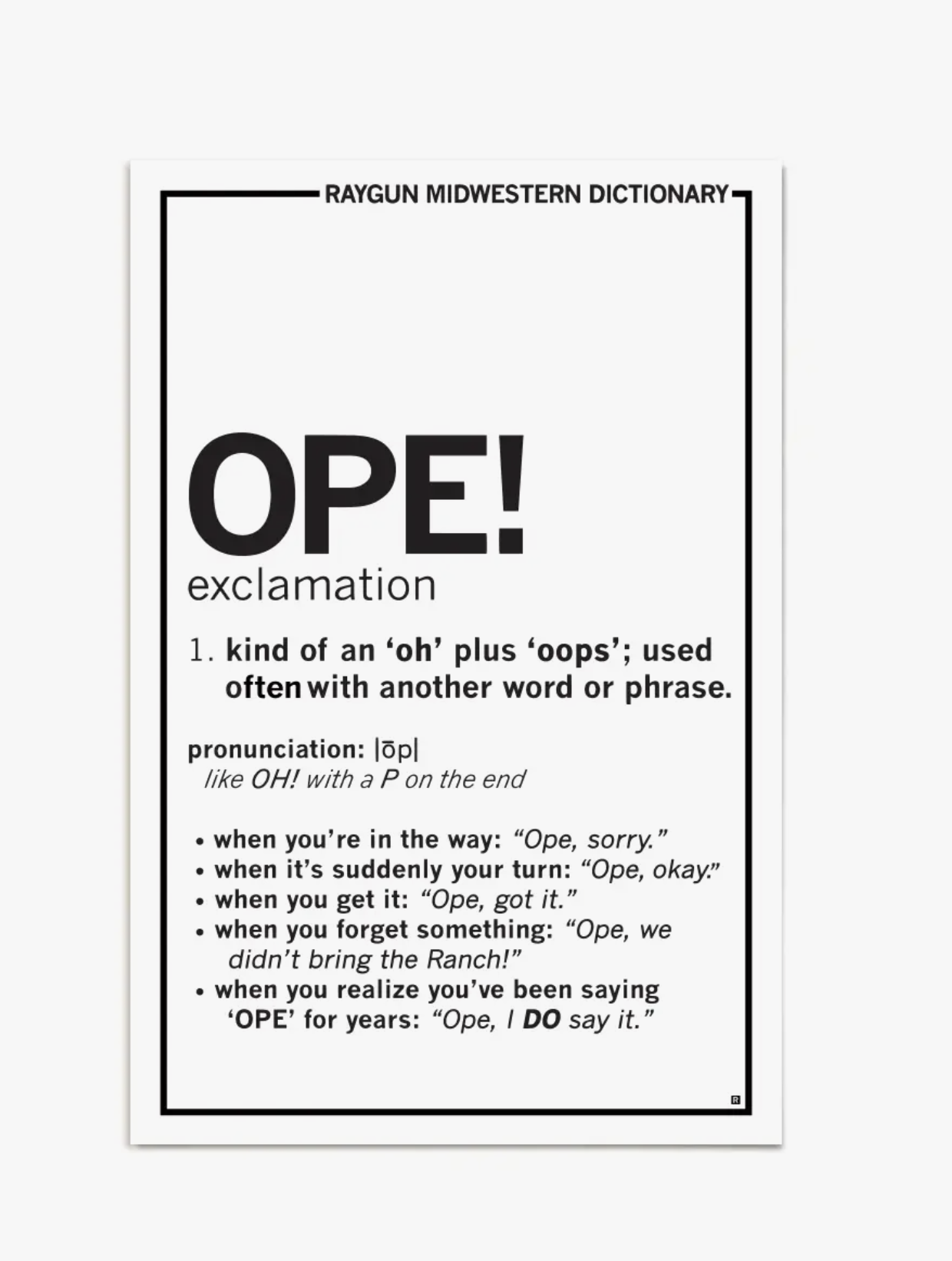 What does ope mean deals
