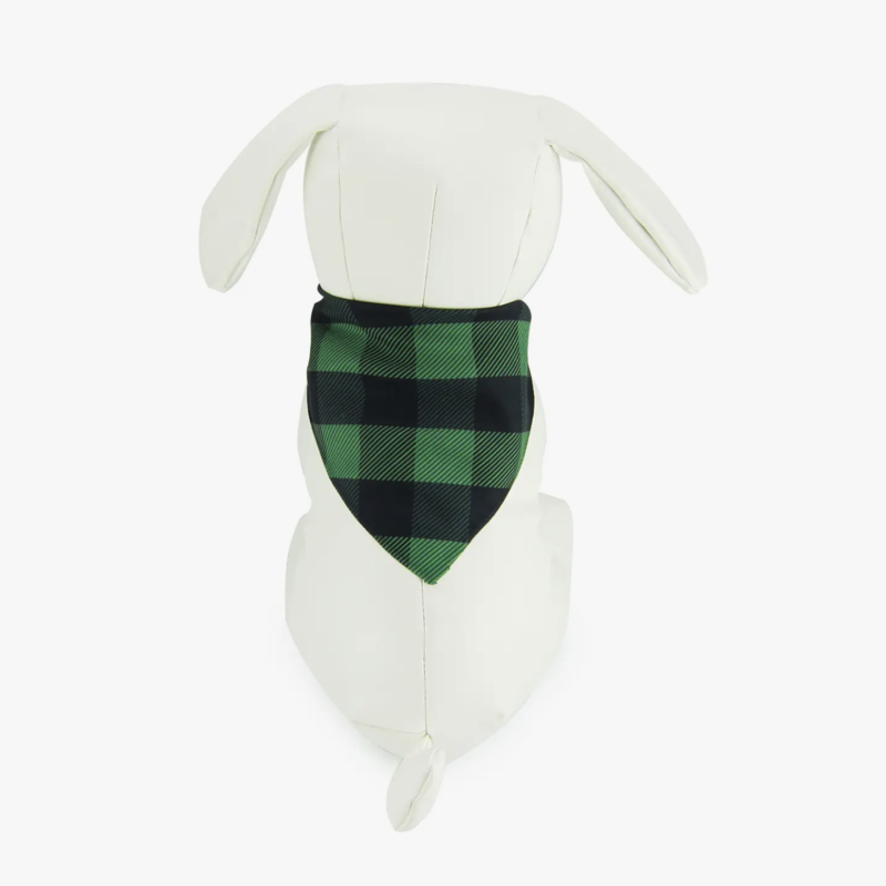 Green Plaid  Pet Bandana - Large