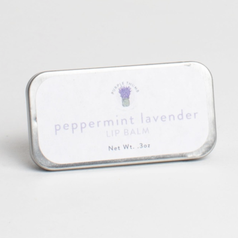 Purple Thumb Lavender Lip Balm Tin - Peppermint Lavender