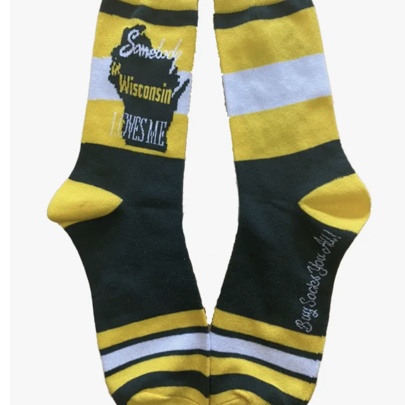 Buy Socks You All Somebody in Wisconsin Love Me Socks