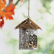 Evergreen Enterprises Bird Feeder with Metal Maple Leaf Roof