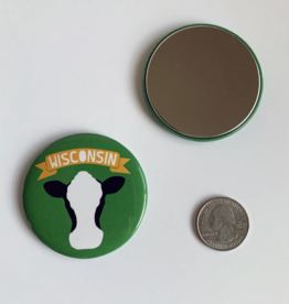 Magnet - Round Wisconsin Cow