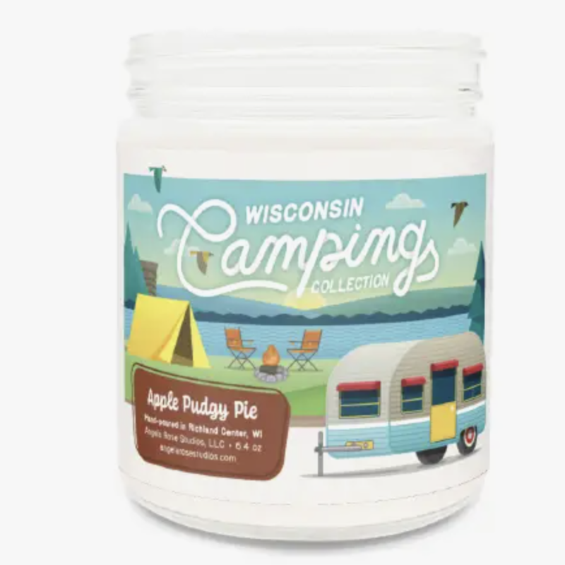 Angela Rose Studios Apple Pudgy Pie Glass Jar Candle