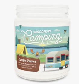 Angela Rose Studios Campfire S'mores Glass Jar Candle