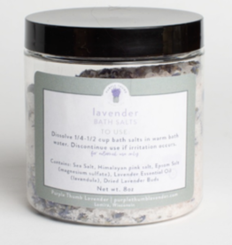 Purple Thumb Lavender Bath Salt Jar - Lavender