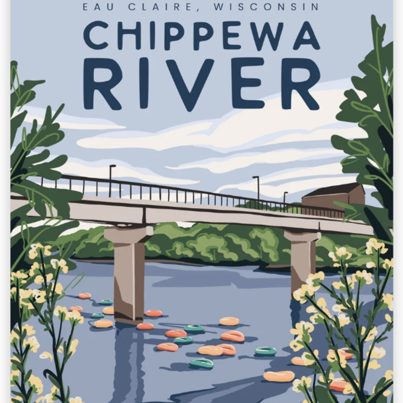 Eau Claire Series Stickers - Chippewa River