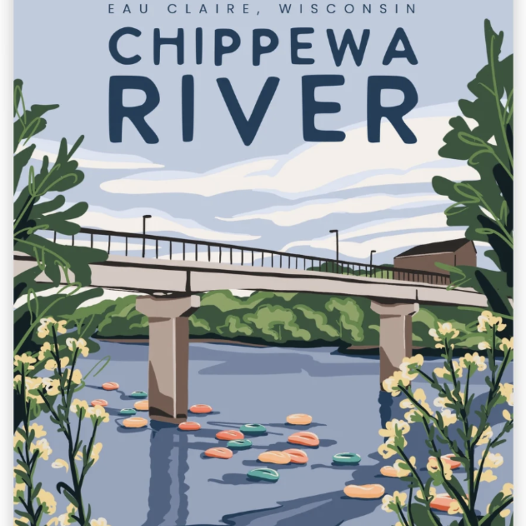 Kinden Shop Eau Claire Series Postcards - Chippewa River