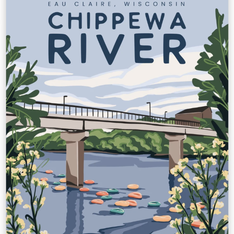 Eau Claire Series Postcards - Chippewa River