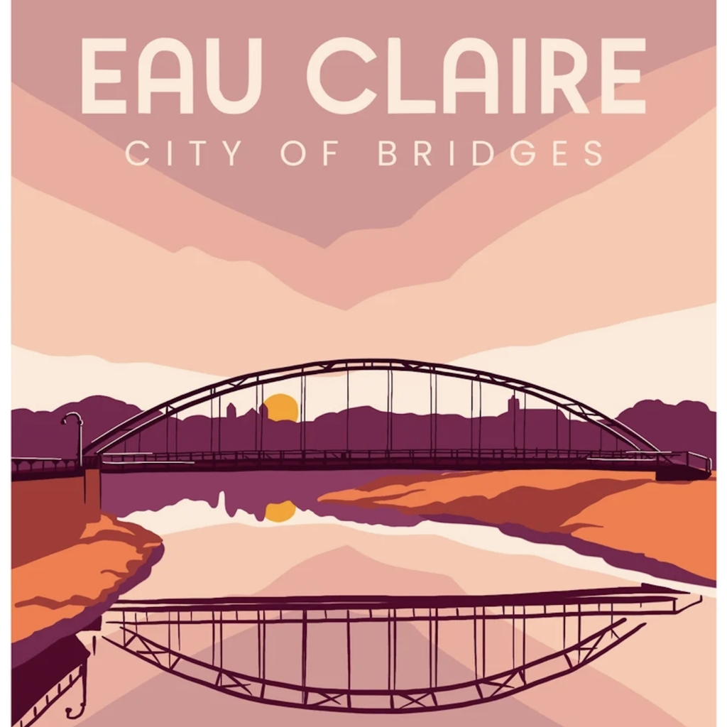 Kinden Shop Eau Claire Series Postcards -  Eau Claire Bridges
