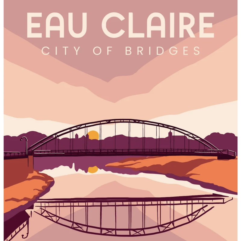 Eau Claire Series Postcards -  Eau Claire Bridges