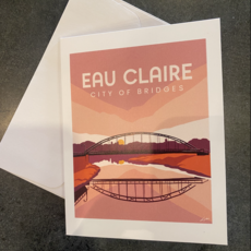 Kinden Shop Eau Claire Series Notecards - Eau Claire Bridges