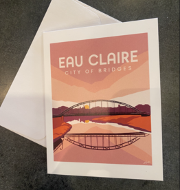 Kinden Shop Eau Claire Series Notecards - Eau Claire Bridges