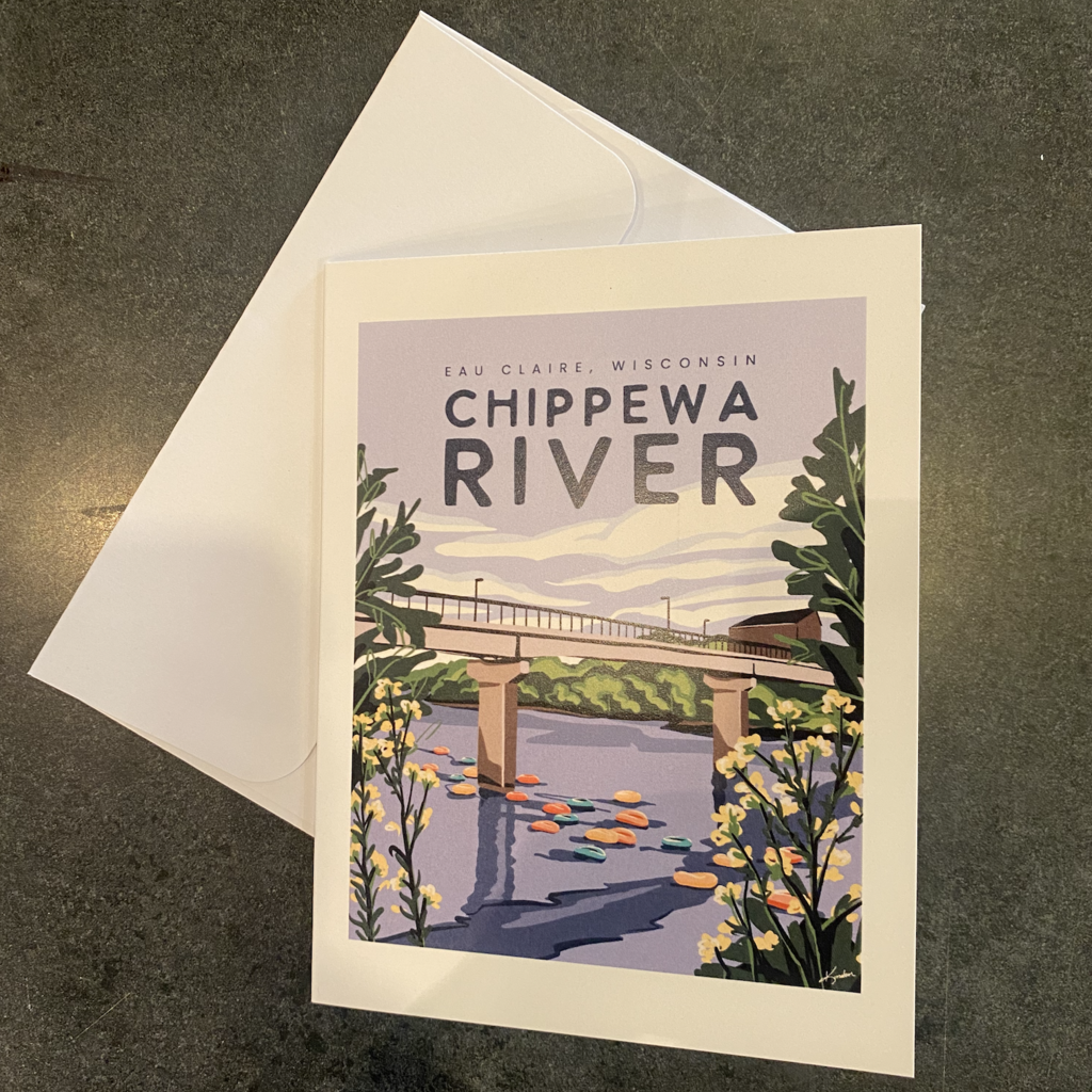 Kinden Shop Eau Claire Series Notecards - Chippewa River