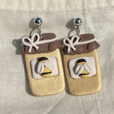 Honey Jar Clay Earrings