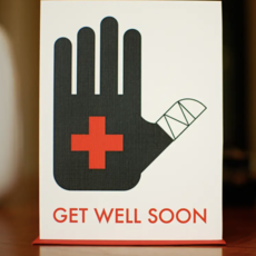 Man vs. George Designs Helping Hand Get Well Soon Card