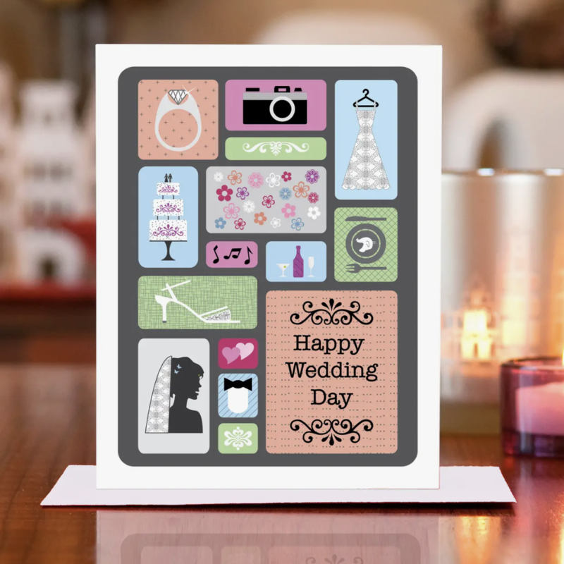 Man vs. George Designs Bento Box Wedding Card