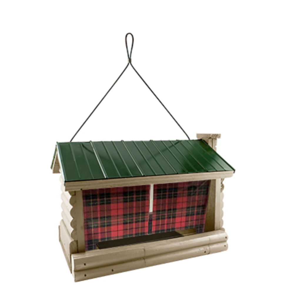 Woodlink Lake & Cabin Buffalo Plaid Tall Hopper Feeder
