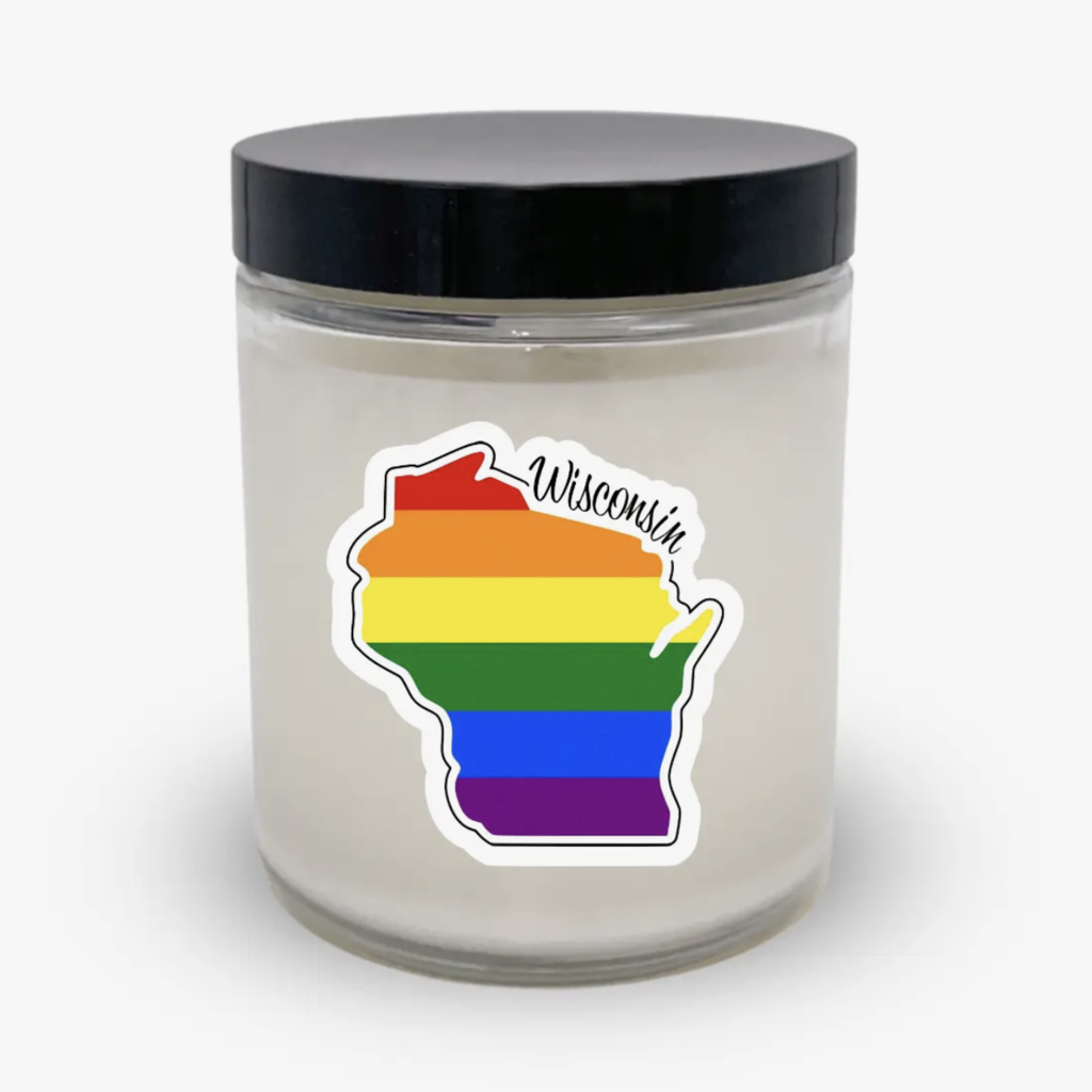 Out Loud Candles Wisconsin Pride Candle