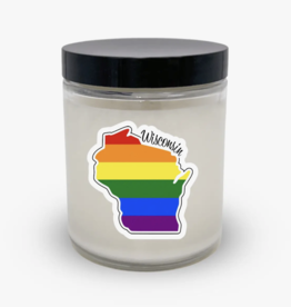 Out Loud Candles Wisconsin Pride Candle