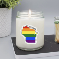 Out Loud Candles Wisconsin Pride Candle