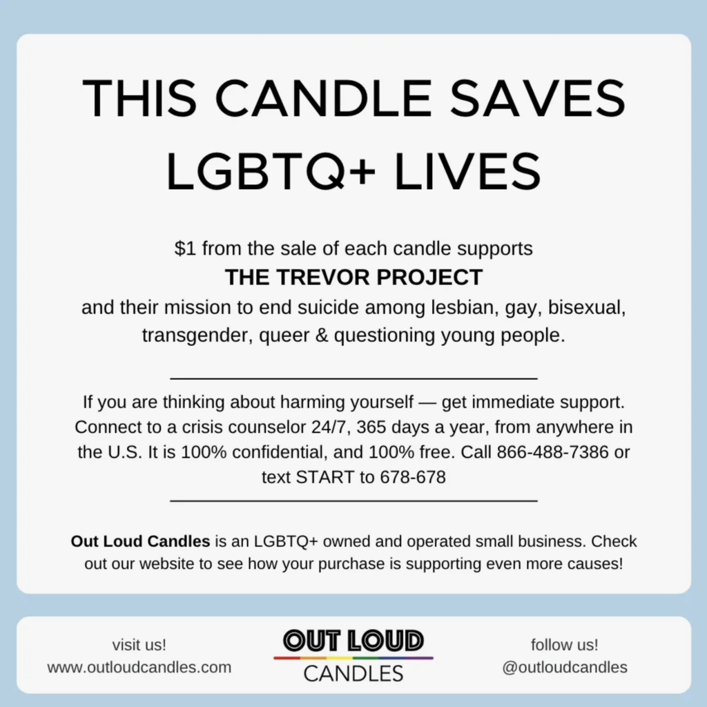 Out Loud Candles Wisconsin Pride Candle