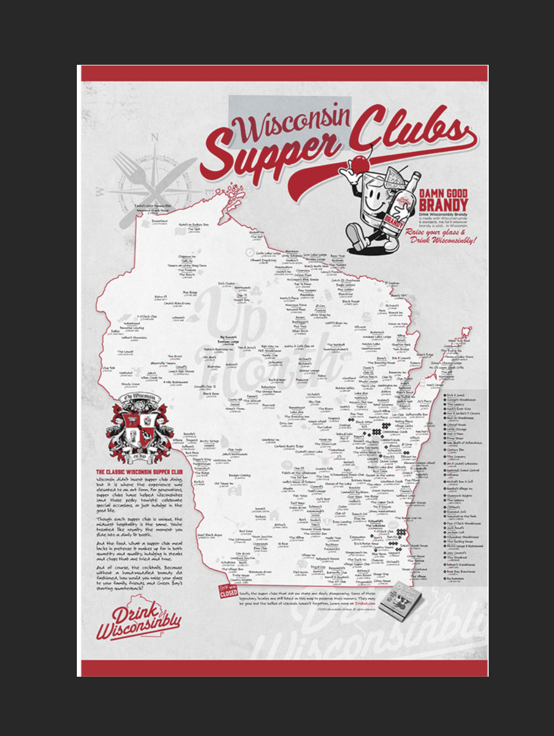 Drink Wisconsinbly Dw Wisconsin Supper Clubs Map 2 