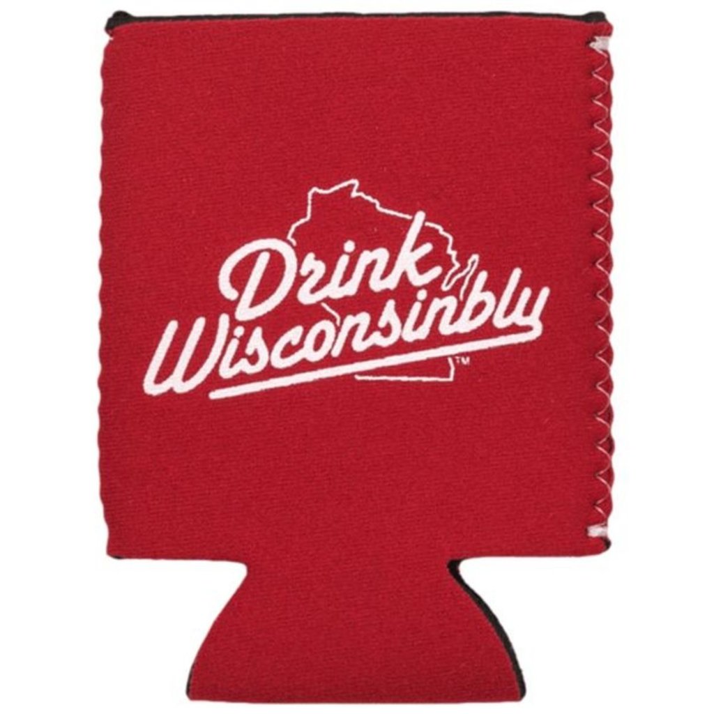 Drink Wisconsinbly Koozie - Drink Wisconsinbly (Red)