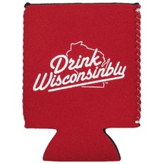 Drink Wisconsinbly Koozie - Drink Wisconsinbly (Red)