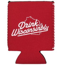 Drink Wisconsinbly Koozie - Drink Wisconsinbly (Red)