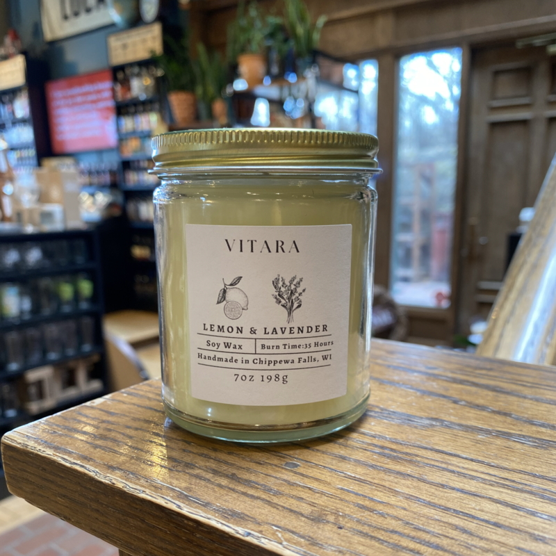 Vitara Soy Candle - Lemon & Lavender (7oz.)