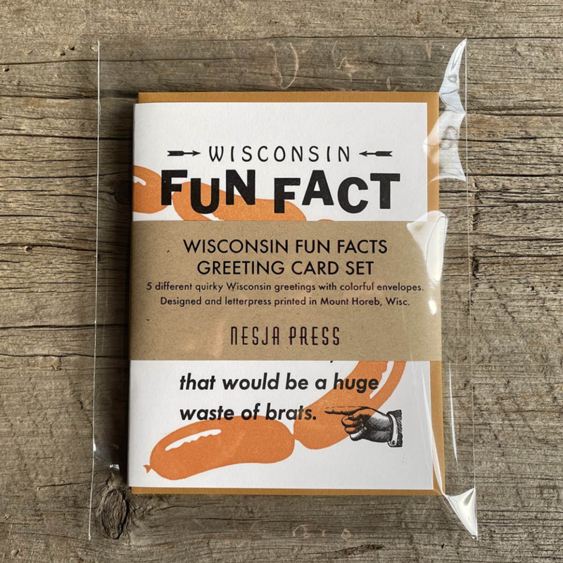 Nesja Press Greeting Card Pack - Wisconsin Fun Fact