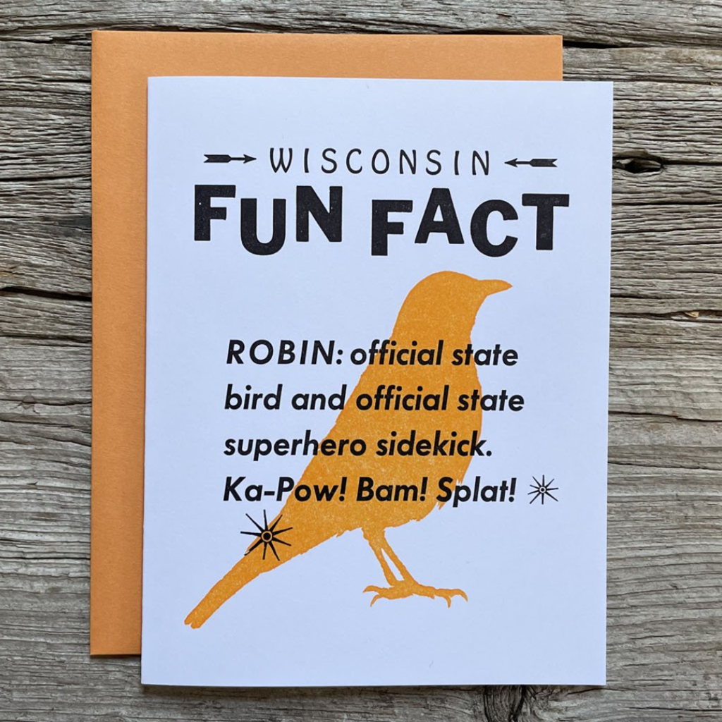 Nesja Press Wisconsin Fun Fact Greeting Card -