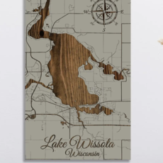 Wood Map: Lake Wissota (7.25” x 12”)